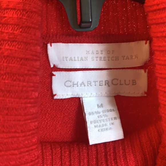Red turtle neck sweater size medium - Picture 2 of 3